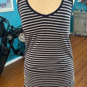 Athleta navy stripes stretchy dress xsp
